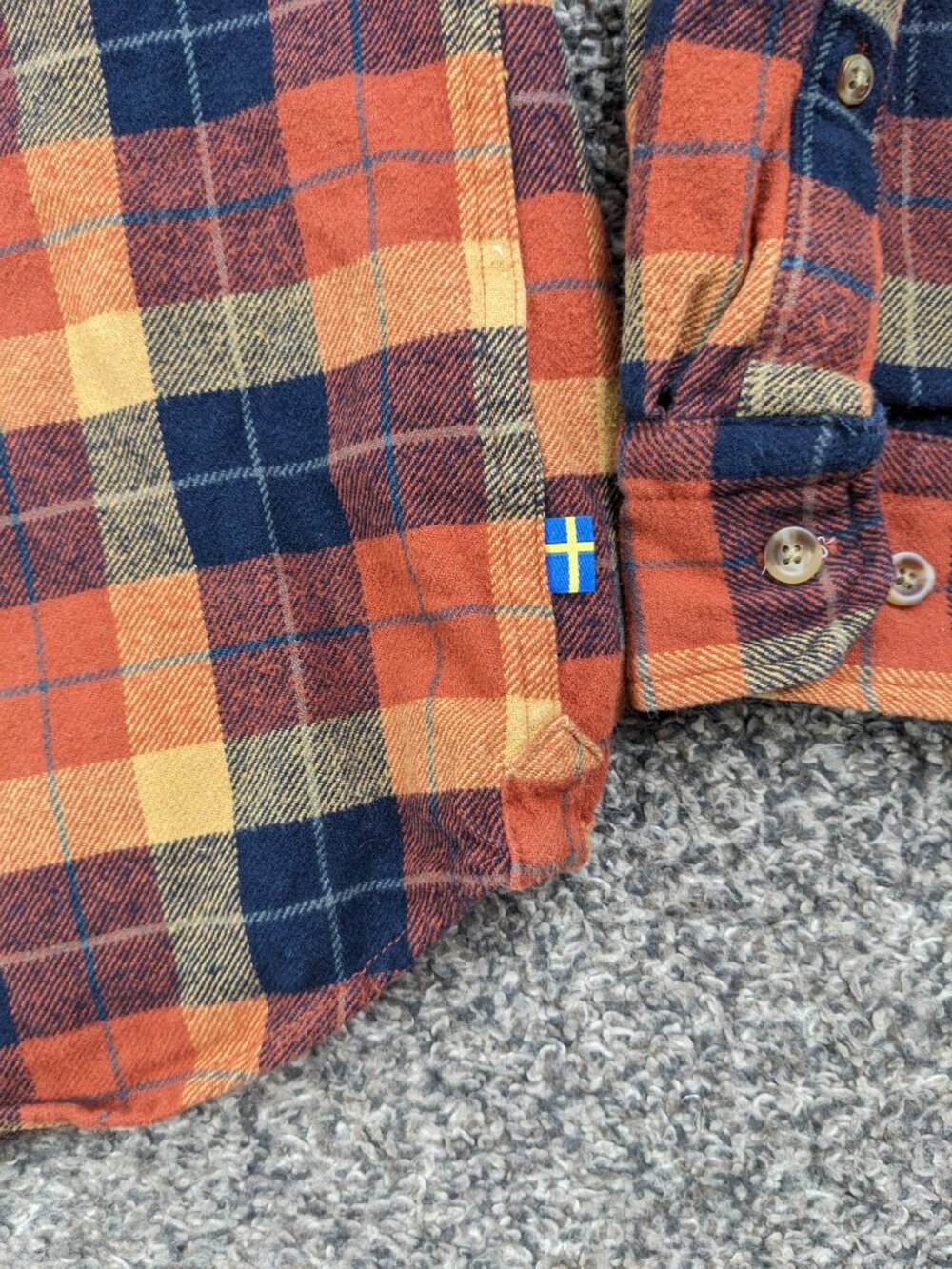 Fjallraven Shirt Singi Heavy Flannel L/S Button Up Mulitcolor Plaid Mens XL - Picture 3 of 12